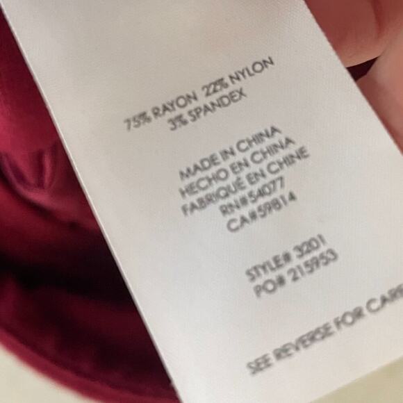 cAbi Ava Dark Red / Burgundy Straight Leg Trousers / Dress Pants  Size 4 - Picture 7 of 14